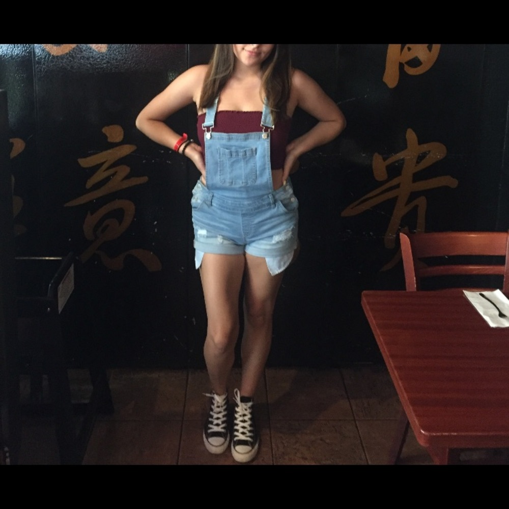 Overall shorts
